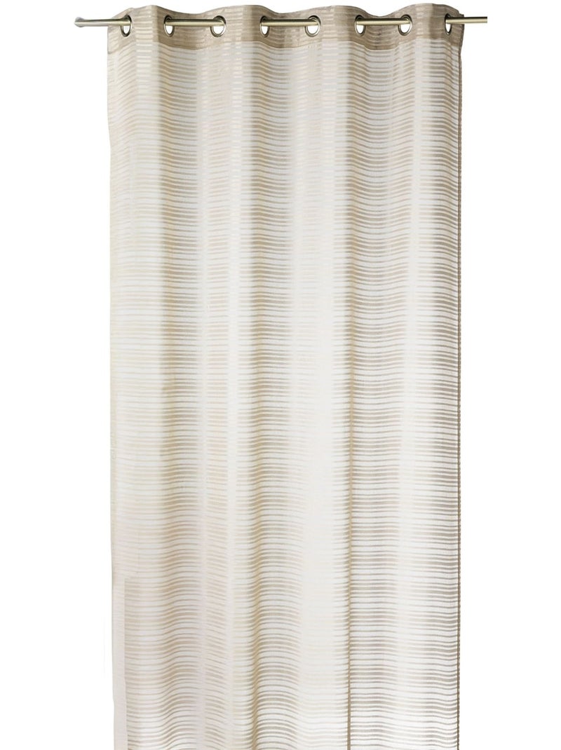 Voile de riscas horizontais tom sobre tom Bege - Kiabi