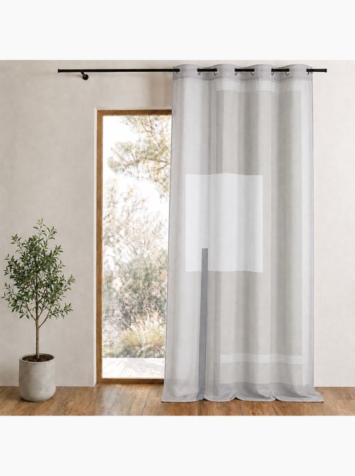 Voile estampado com motivos gráficos - Kiabi