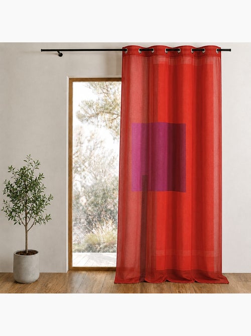 Voile estampado com motivos gráficos - Kiabi