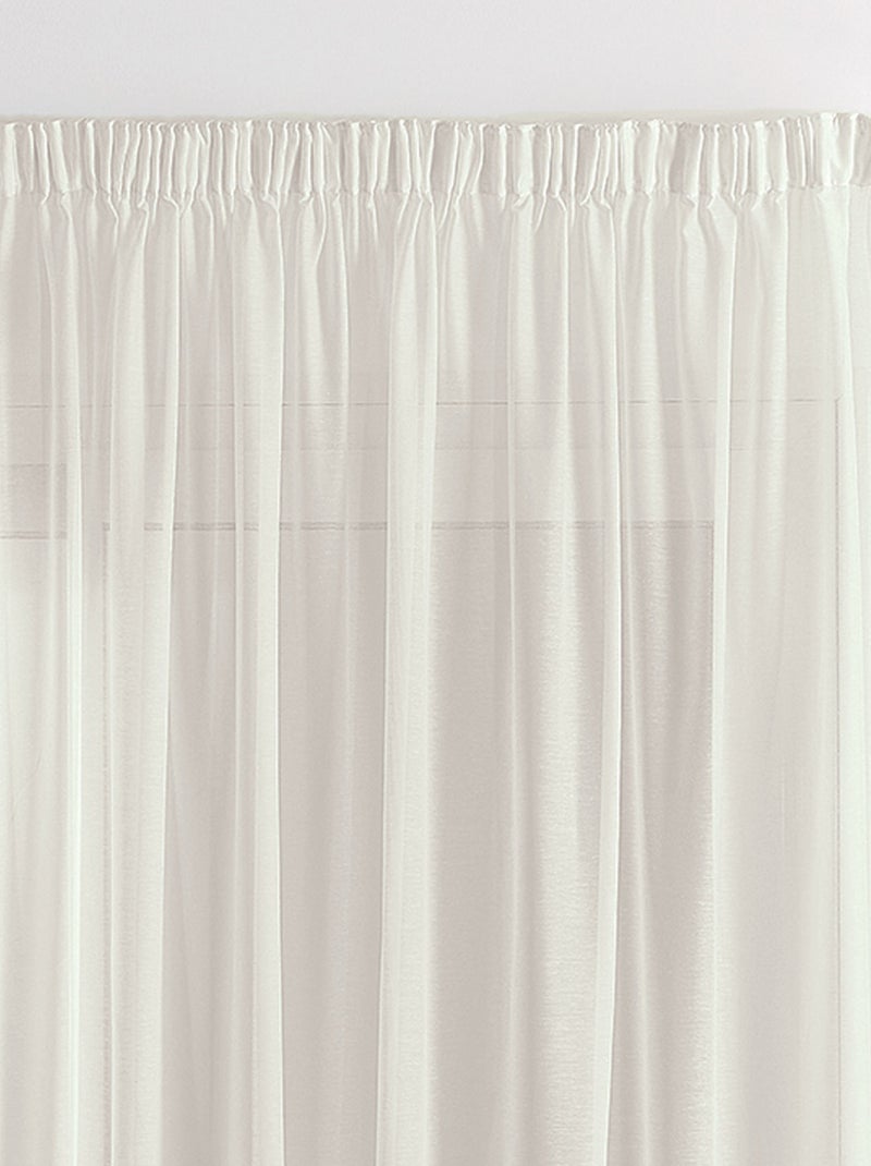 Voile liso lixado e chumbado Madeira natural - Kiabi