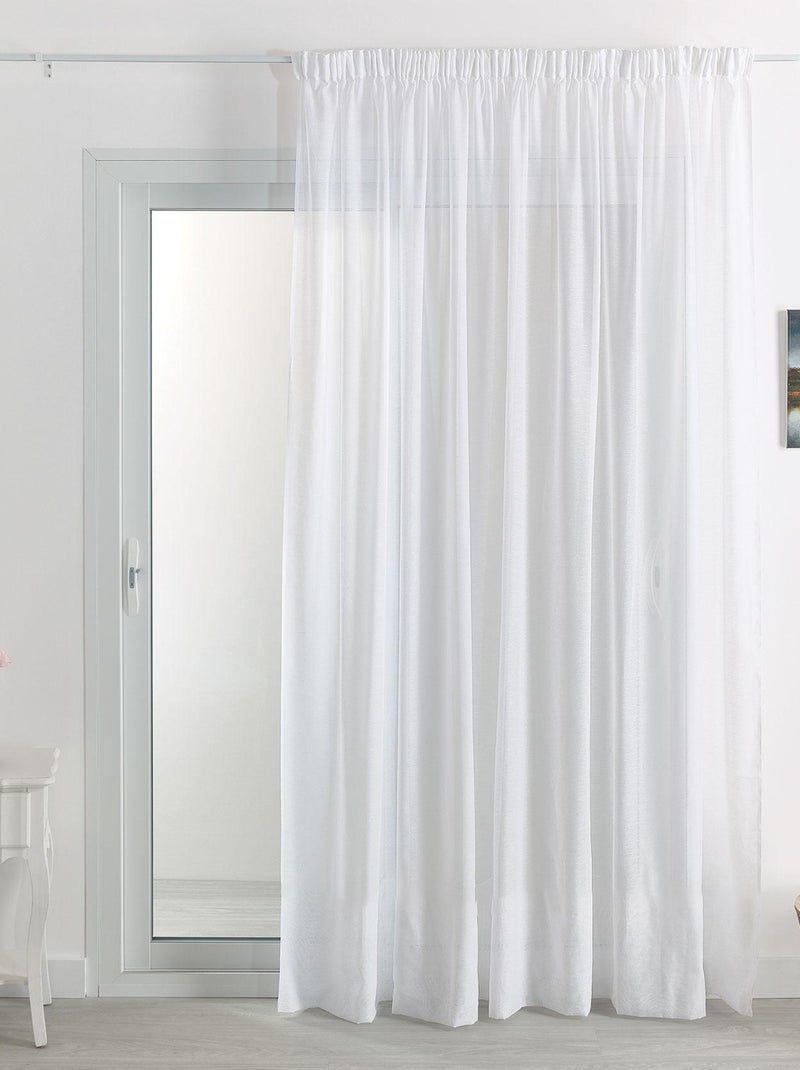 Voile liso lixado e chumbado Madeira natural - Kiabi