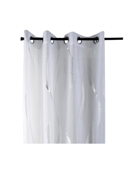 Voile metálico de riscas onduladas - Kiabi