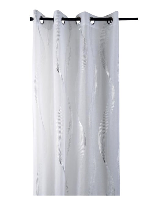 Voile metálico de riscas onduladas - Kiabi