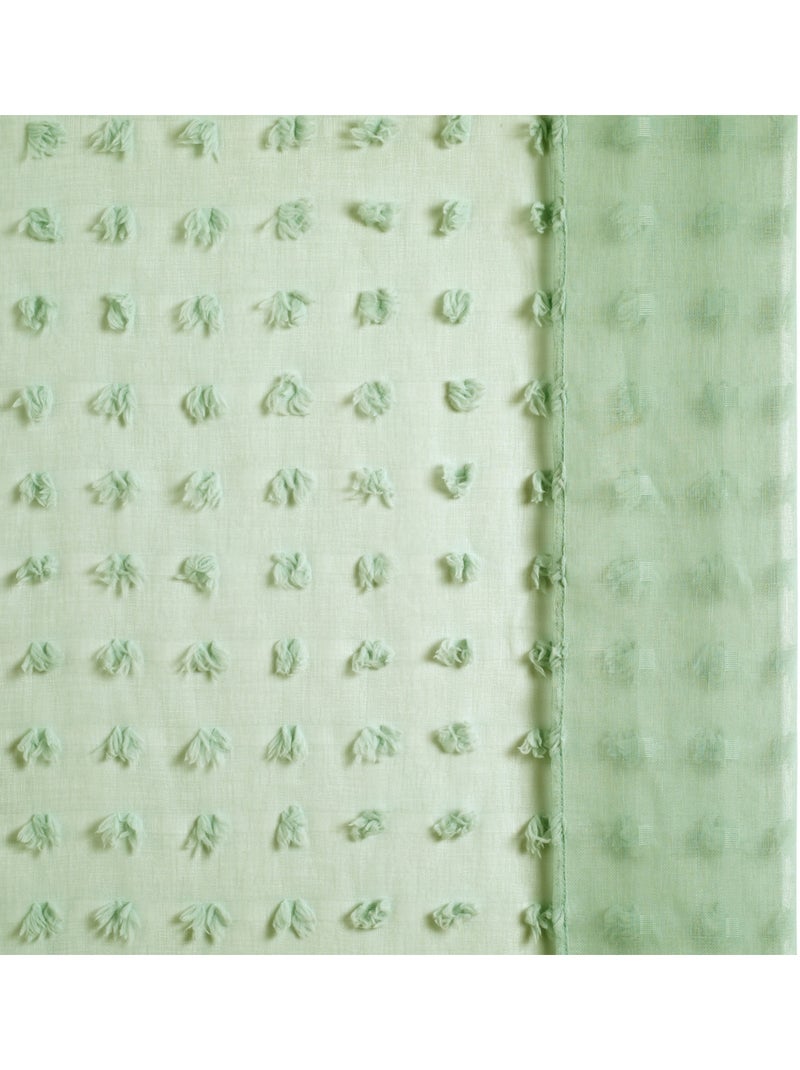 Voile para criança com pequenas borlas Verde claro - Kiabi