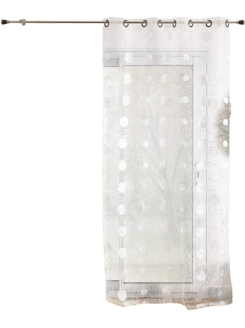 Voile vermelho com motivos bordados Branco - Kiabi