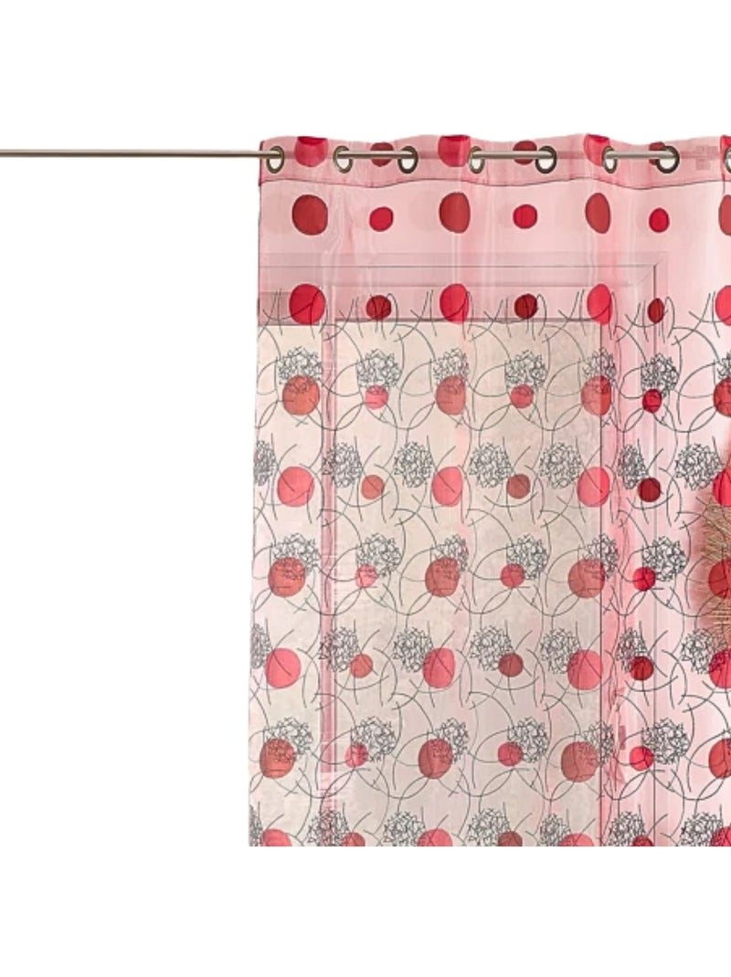 Voile vermelho com motivos bordados Vermelho - Kiabi