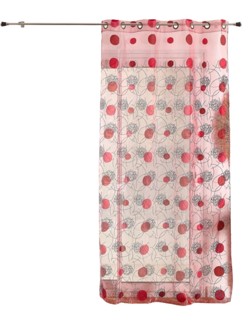 Voile vermelho com motivos bordados Vermelho - Kiabi