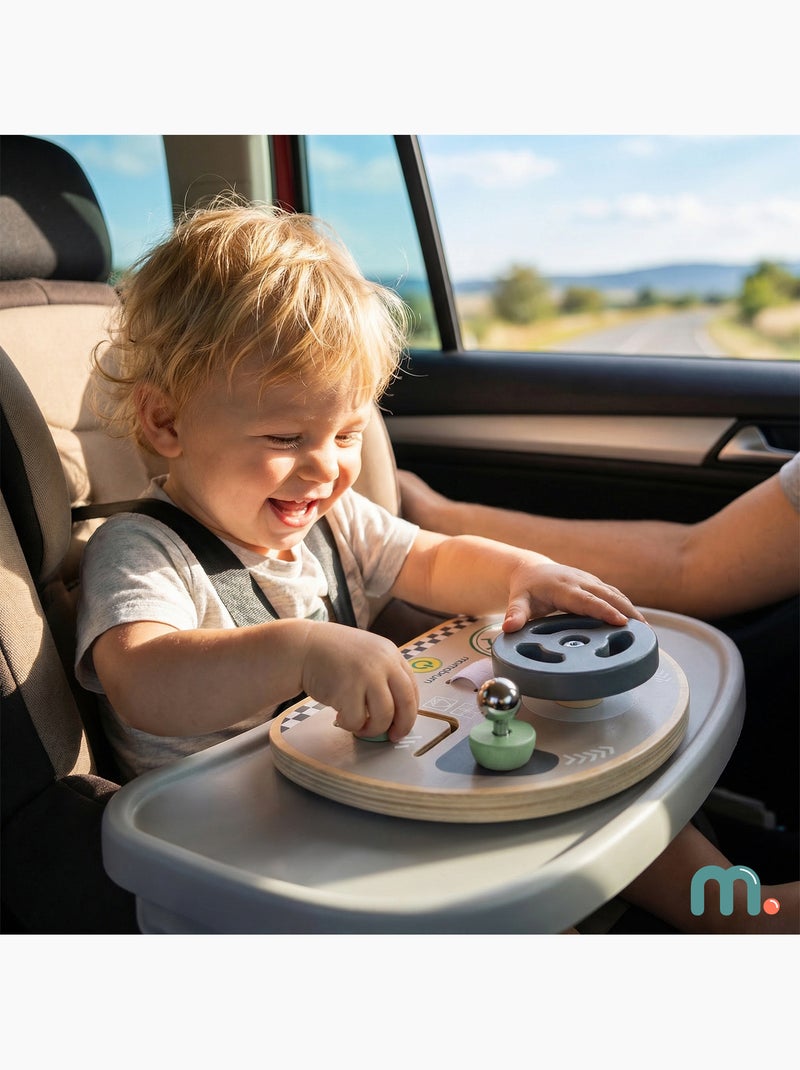 Volante madeira infantil painel carro 20x16cm brinquedo viagem mamabrum N/D - Kiabi
