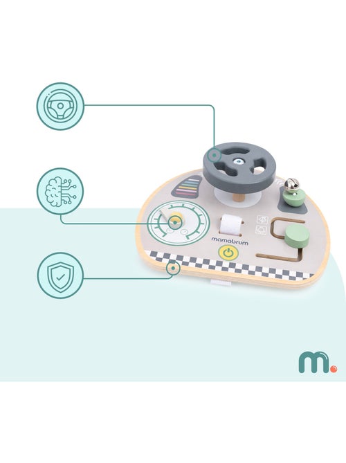 Volante madeira infantil painel carro 20x16cm brinquedo viagem mamabrum - Kiabi Volante madeira infantil painel carro 20x16cm brinquedo viagem mamabrum - Kiabi