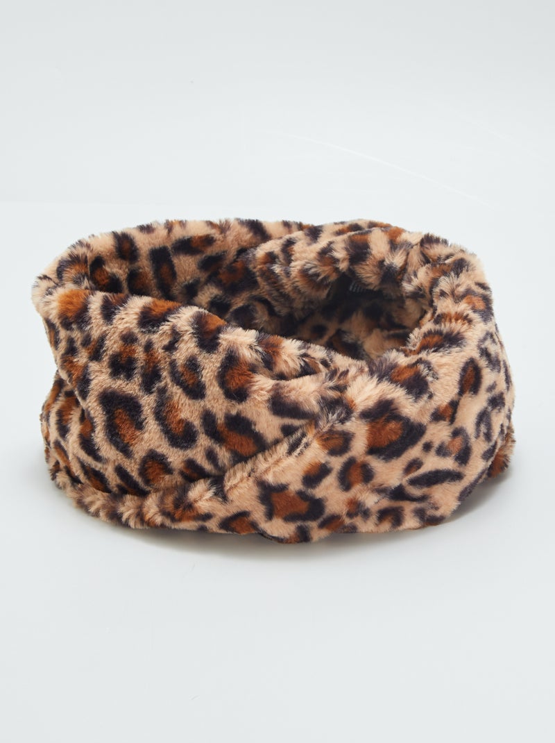 Volta de pescoço cruzada leopardo MARROM - Kiabi
