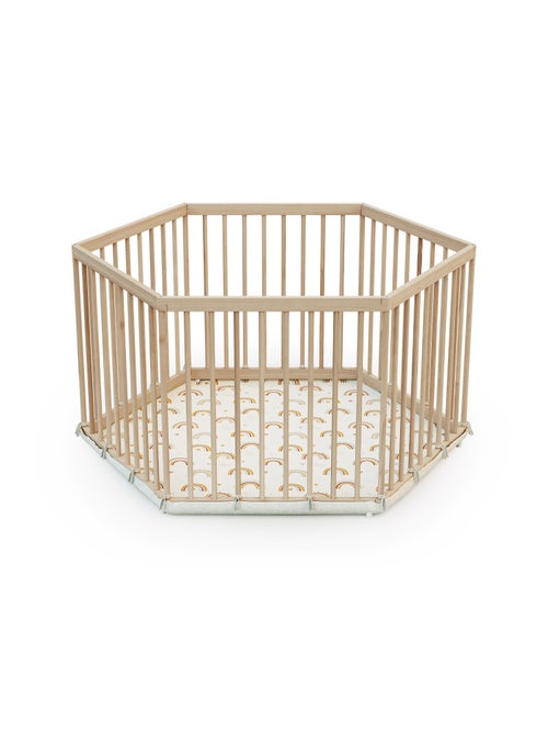 Webaby - alveo cercado hexagonal de madeira para bebê - 125 x 109 x 65 cm - Kiabi Webaby - alveo cercado hexagonal de madeira para bebê - 125 x 109 x 65 cm - Kiabi
