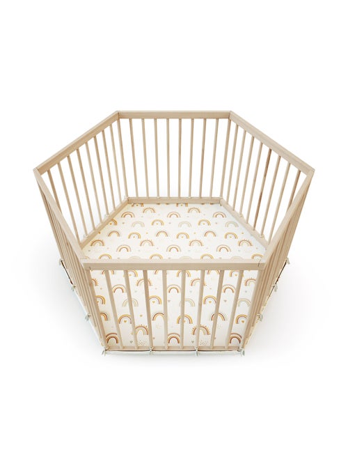 Webaby - alveo cercado hexagonal de madeira para bebê - 125 x 109 x 65 cm - Kiabi Webaby - alveo cercado hexagonal de madeira para bebê - 125 x 109 x 65 cm - Kiabi