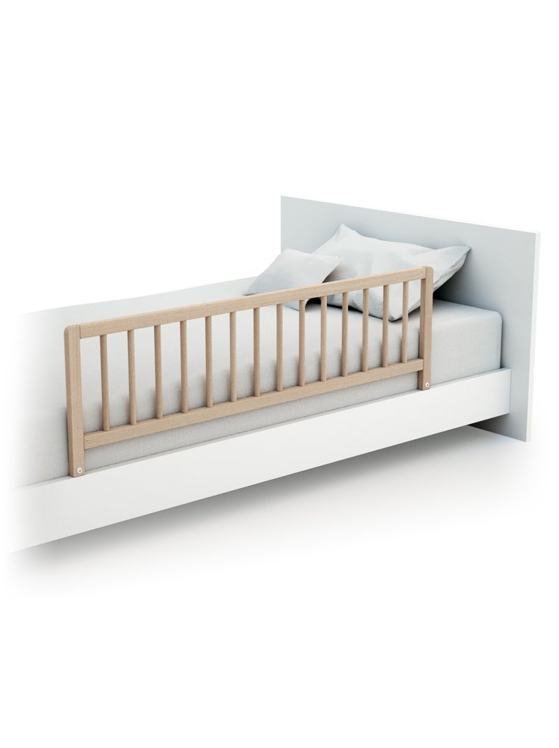 Webaby - barreira para cama de bebê sido em madeira faia em bruto 117 cm Castanho-avelã - Kiabi