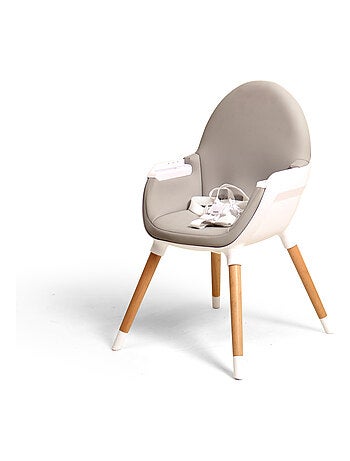 Webaby - cadeira alta para bebé de plástico branco e cinzento