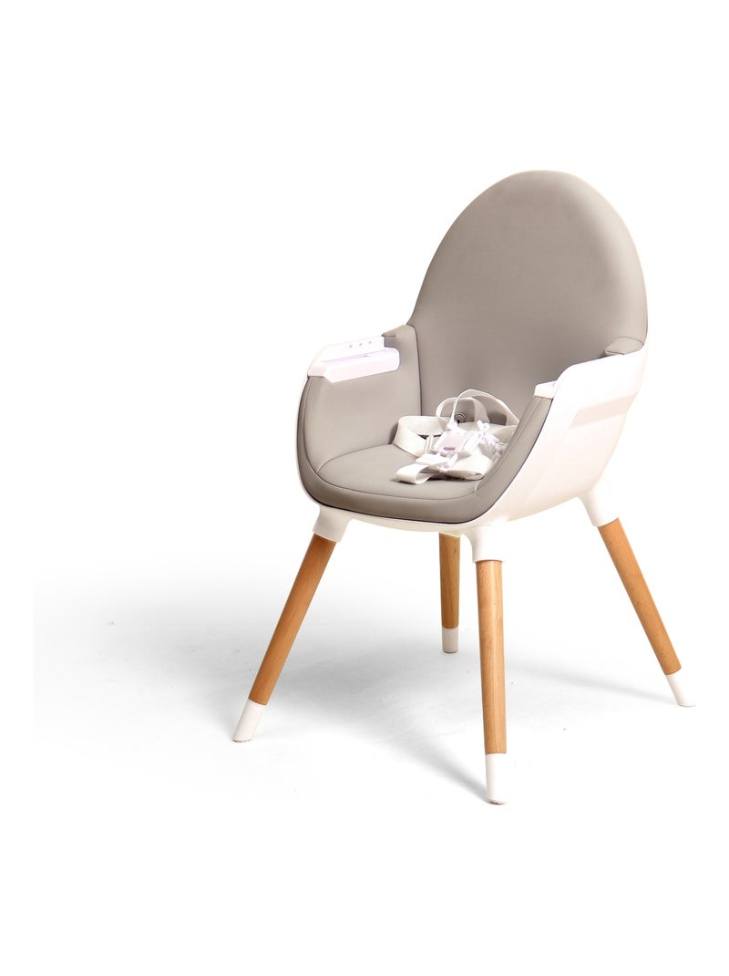 Webaby - cadeira alta para bebé de plástico branco e cinzento Branco Cinza - Kiabi