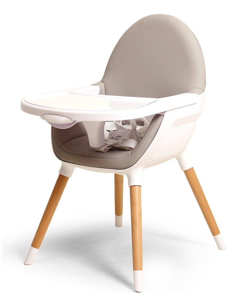 Webaby - cadeira alta para bebé de plástico branco e cinzento Branco Cinza - Kiabi