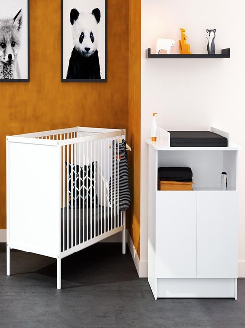 Webaby - cama de bebe de madeira branco 60 x 120 cm alba - Kiabi Webaby - cama de bebe de madeira branco 60 x 120 cm alba - Kiabi