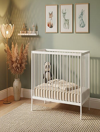 Webaby - cama de bebe de madeira branco 60 x 120 cm one