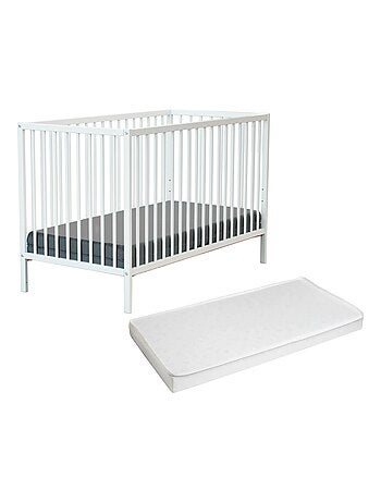 Webaby - cama de bebe de madeira branco one 60 x 120 cm