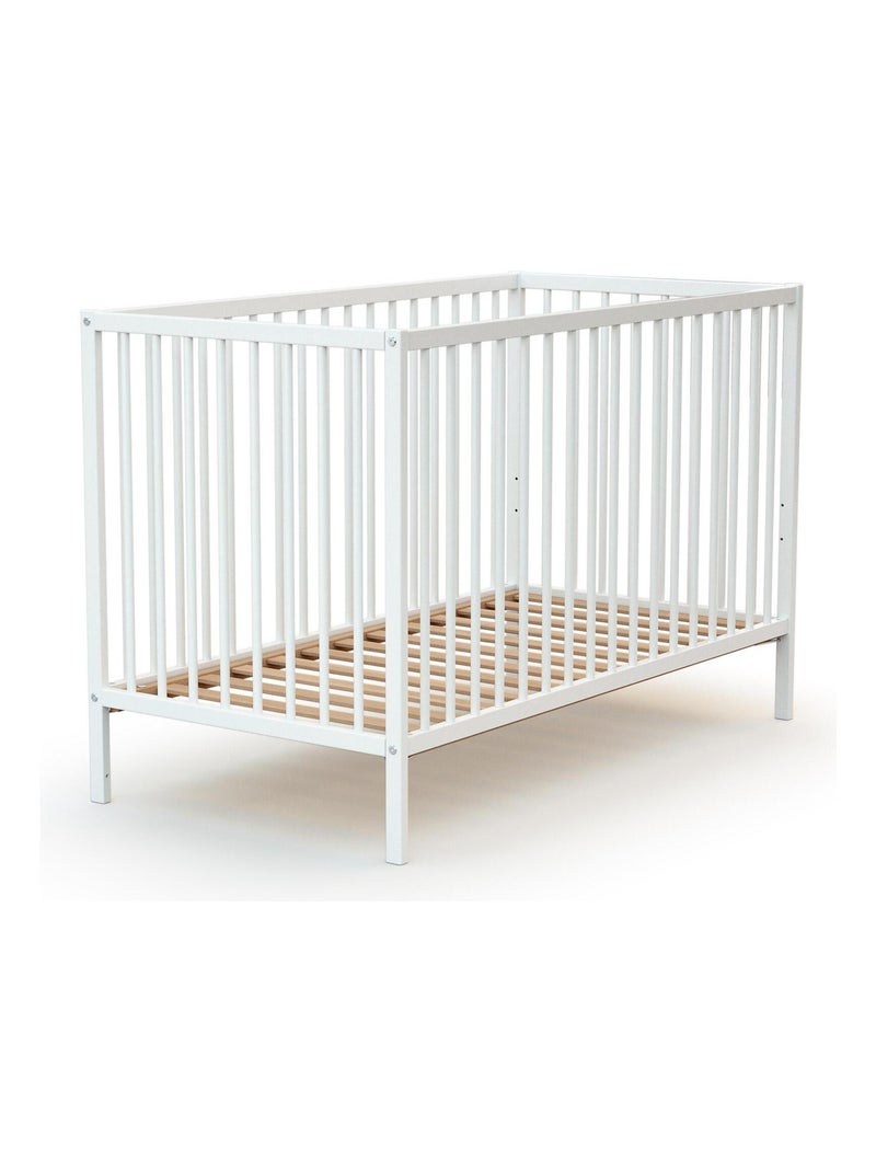 Webaby - cama de bebe de madeira branco one 60 x 120 cm Branco - Kiabi