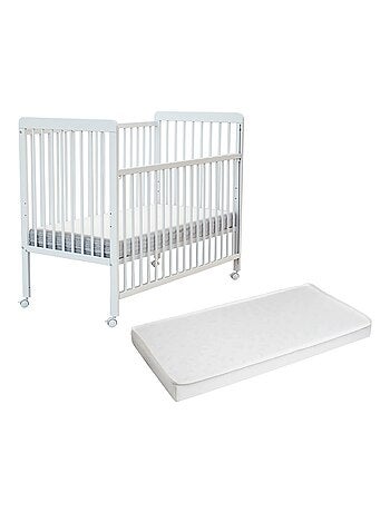 Webaby - cama de bebê deslizante de madeira com colchão livo faia envernizada 60 x 120 cm
