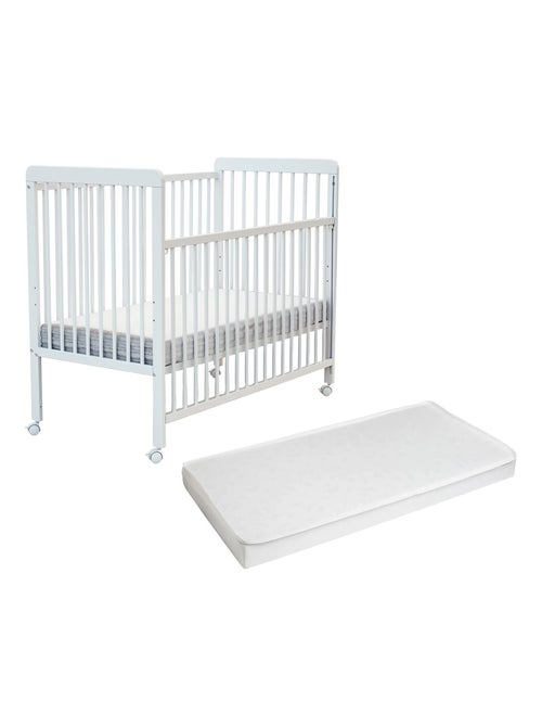 Webaby - cama de bebê deslizante de madeira com colchão livo branco 60 x 120 cm - Kiabi Webaby - cama de bebê deslizante de madeira com colchão livo branco 60 x 120 cm - Kiabi