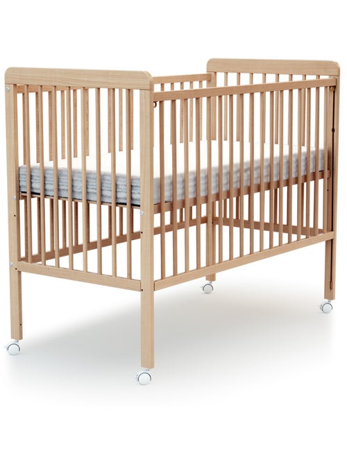 Webaby - cama de bebê deslizante de madeira com colchão livo faia envernizada 60 x 120 cm - Kiabi Webaby - cama de bebê deslizante de madeira com colchão livo faia envernizada 60 x 120 cm - Kiabi