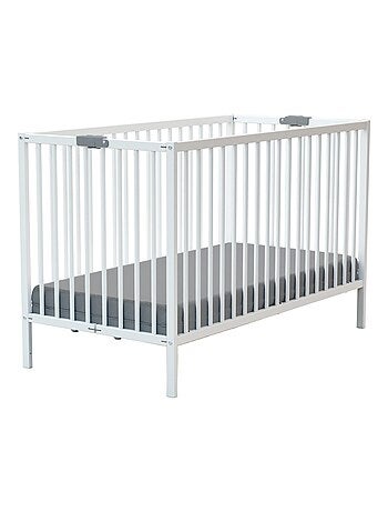 Webaby - cama de bebe dobrável de madeira branco 60 x 120 cm flex