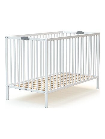 Webaby - cama de bebe dobrável de madeira branco 60 x 120 cm flex