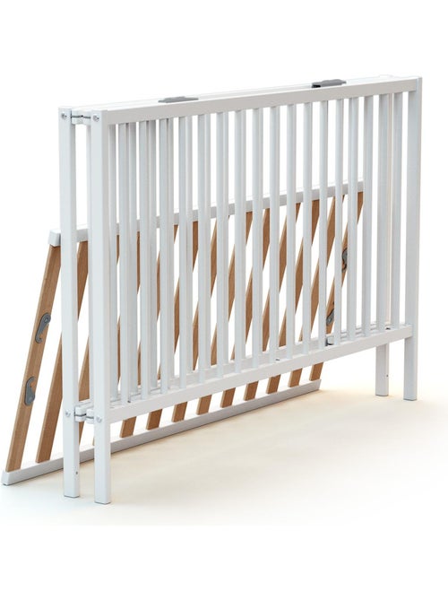 Webaby - cama de bebe dobrável de madeira branco 60 x 120 cm flex - Kiabi Webaby - cama de bebe dobrável de madeira branco 60 x 120 cm flex - Kiabi