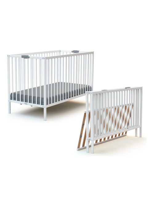 Webaby - cama de bebe dobrável de madeira branco 60 x 120 cm flex - Kiabi Webaby - cama de bebe dobrável de madeira branco 60 x 120 cm flex - Kiabi