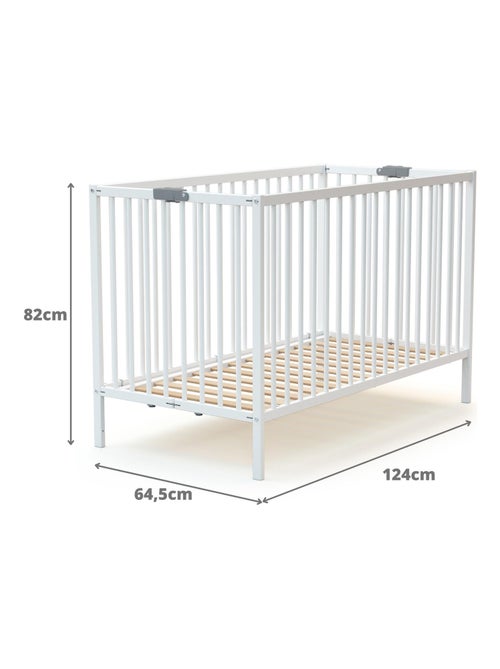 Webaby - cama de bebe dobrável de madeira branco 60 x 120 cm flex - Kiabi Webaby - cama de bebe dobrável de madeira branco 60 x 120 cm flex - Kiabi