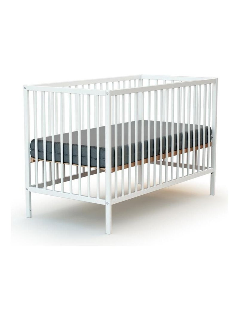 Webaby - cama de bebé e muda-fraldas de madeira branco milo Branco - Kiabi