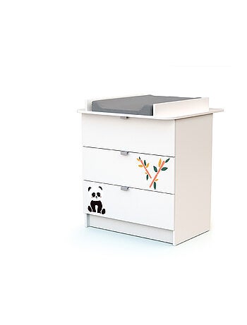 Webaby - cama de bebé e muda-fraldas de madeira branco alba