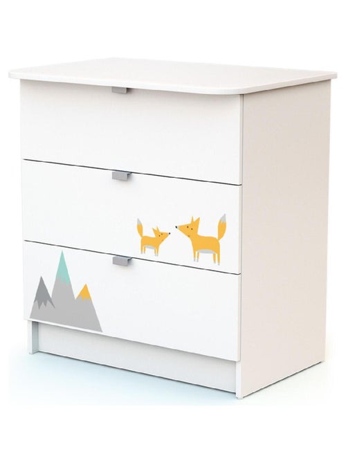 Webaby - cama de bebé e muda-fraldas renard de madeira branco alba - Kiabi Webaby - cama de bebé e muda-fraldas renard de madeira branco alba - Kiabi