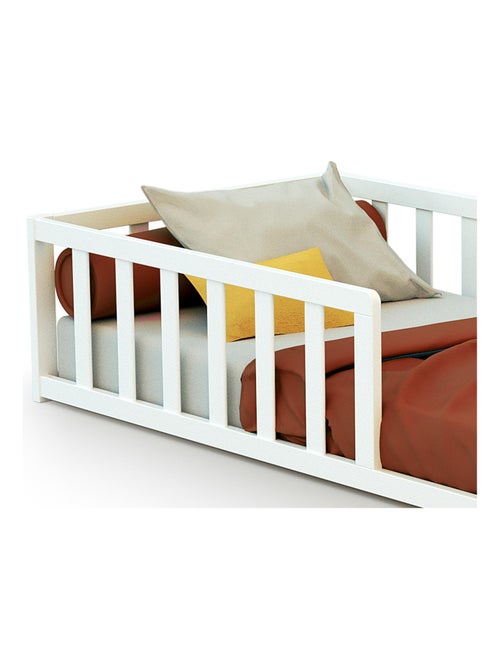 Webaby - cama de chão de madeira branco 70 x 140 cm kaïa - Kiabi Webaby - cama de chão de madeira branco 70 x 140 cm kaïa - Kiabi