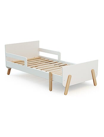 Webaby - cama infantil extensível de madeira 80x140-165-190 pirate - branco