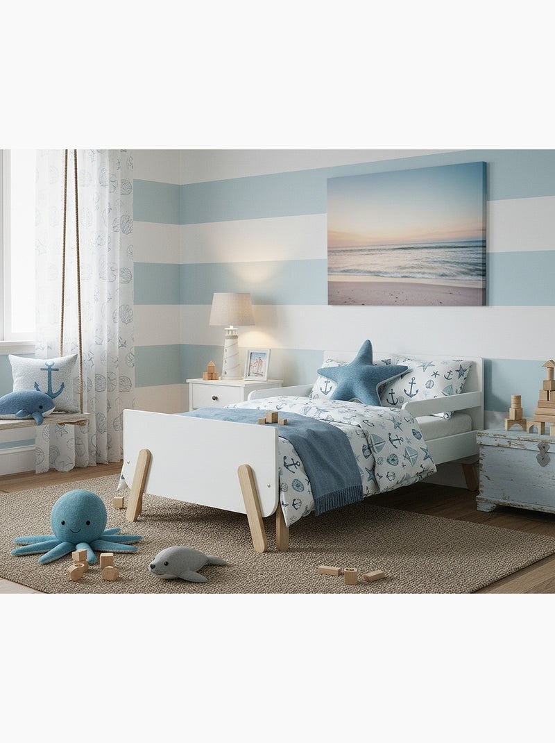 Webaby - cama infantil extensível de madeira 80x140-165-190 pirate - branco Branco - Kiabi