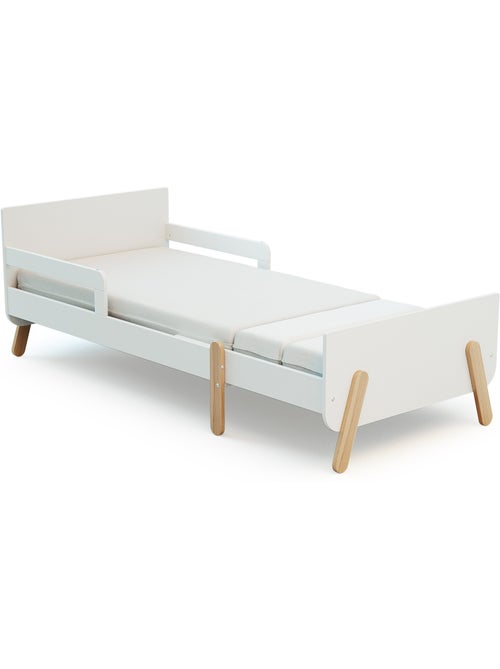Webaby - cama infantil extensível de madeira 80x140-165-190 pirate com colchão - branco - Kiabi Webaby - cama infantil extensível de madeira 80x140-165-190 pirate com colchão - branco - Kiabi