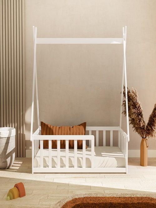 Webaby - cama tepee de madeira branco 70 x 140 cm - Kiabi Webaby - cama tepee de madeira branco 70 x 140 cm - Kiabi