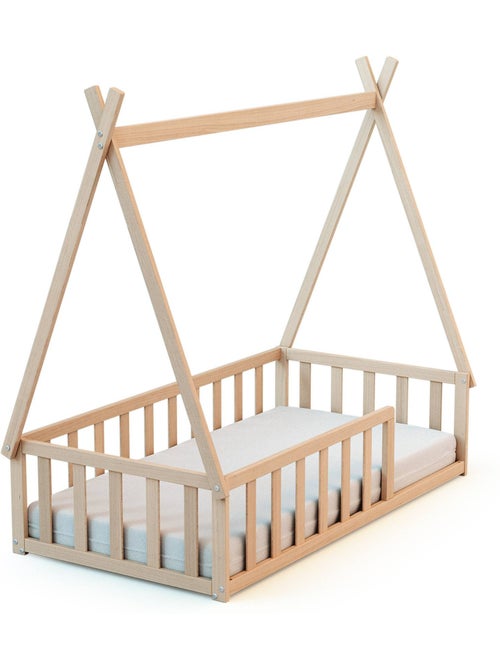 Webaby - cama tepee de madeira faia em bruto - Kiabi Webaby - cama tepee de madeira faia em bruto - Kiabi