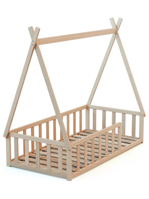 Webaby - cama tepee de madeira faia em bruto - Kiabi Webaby - cama tepee de madeira faia em bruto - Kiabi