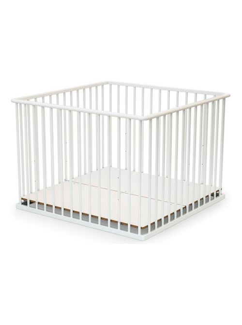 Webaby - cercadinho de bebê em madeira branco 100 x 100 cm cubo - Kiabi Webaby - cercadinho de bebê em madeira branco 100 x 100 cm cubo - Kiabi