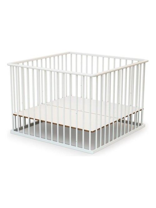 Webaby - cercadinho de bebê em madeira branco 100 x 100 cm cubo - Kiabi Webaby - cercadinho de bebê em madeira branco 100 x 100 cm cubo - Kiabi