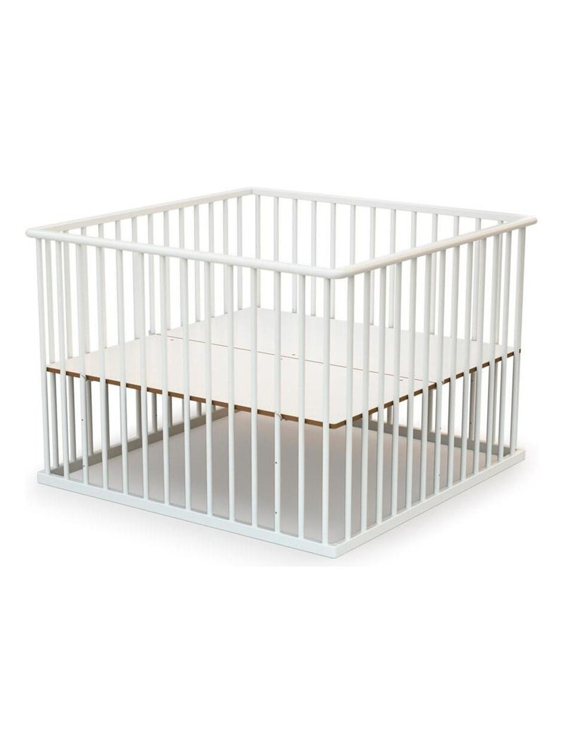 Webaby - cercadinho de bebê em madeira branco 100 x 100 cm cubo Branco - Kiabi