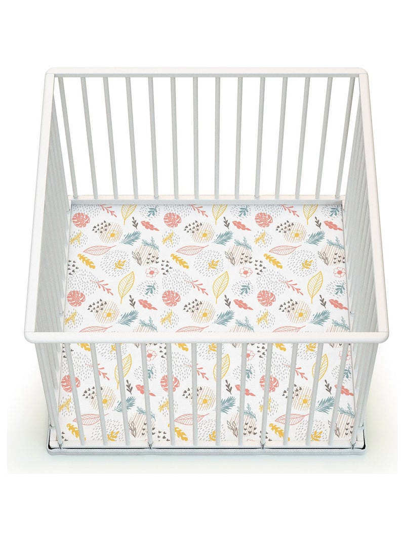 Webaby - cercadinho de bebê em madeira branco 100x100 cubo Branco - Kiabi