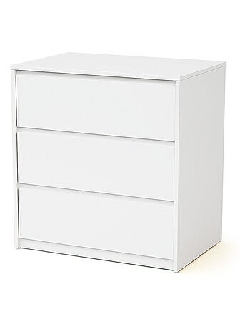 Webaby - cômoda bebê 3 gavetas de madeira uno - branco