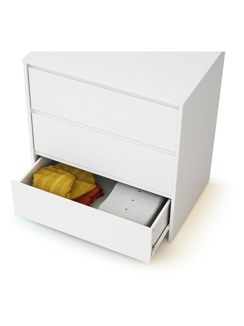 Webaby - cômoda bebê 3 gavetas de madeira uno - branco - Kiabi