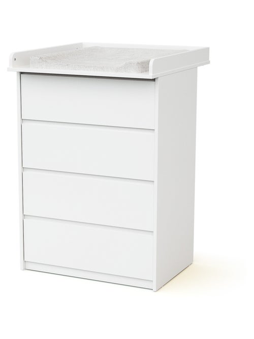 Webaby - cômoda bebê 4 gavetas e trocador de madeira 70 cm uno - branco - Kiabi Webaby - cômoda bebê 4 gavetas e trocador de madeira 70 cm uno - branco - Kiabi