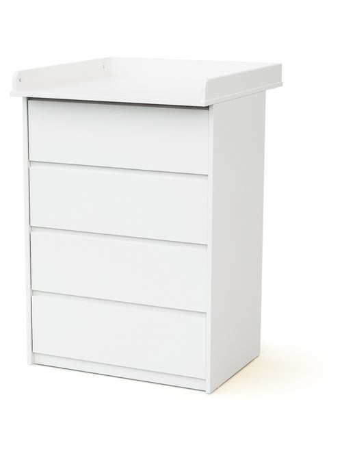 Webaby - cômoda bebê 4 gavetas e trocador de madeira 70 cm uno - branco - Kiabi Webaby - cômoda bebê 4 gavetas e trocador de madeira 70 cm uno - branco - Kiabi
